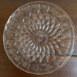Val St Lambert Imperial 12” Torte Plate Crystal Platter